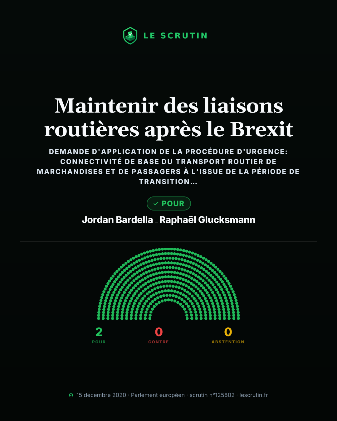 Visuel : Maintenir des liaisons routières après le Brexit