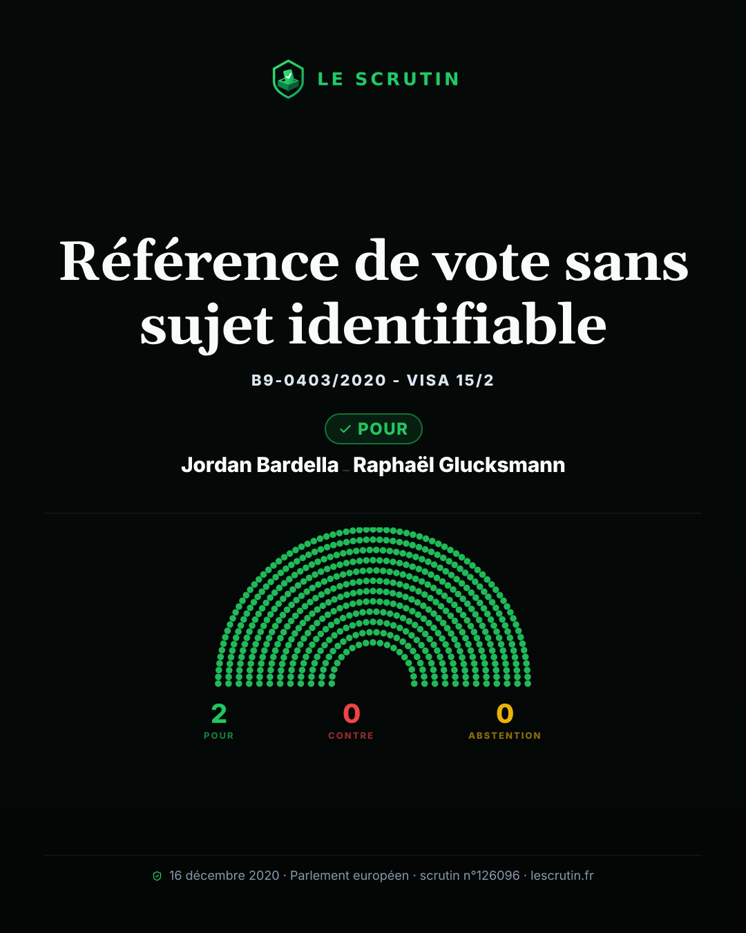 Visuel : Référence de vote sans sujet identifiable
