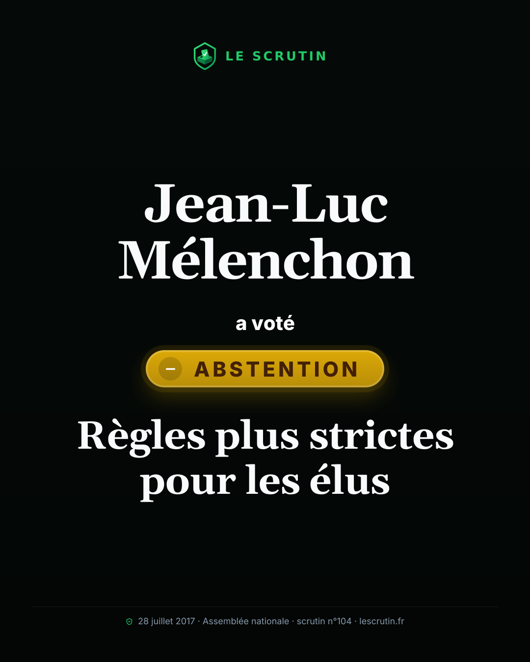 Visuel : Règles plus strictes pour les élus