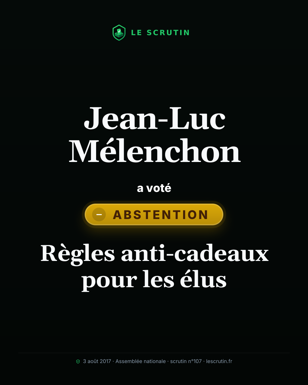 Visuel : Règles anti-cadeaux pour les élus