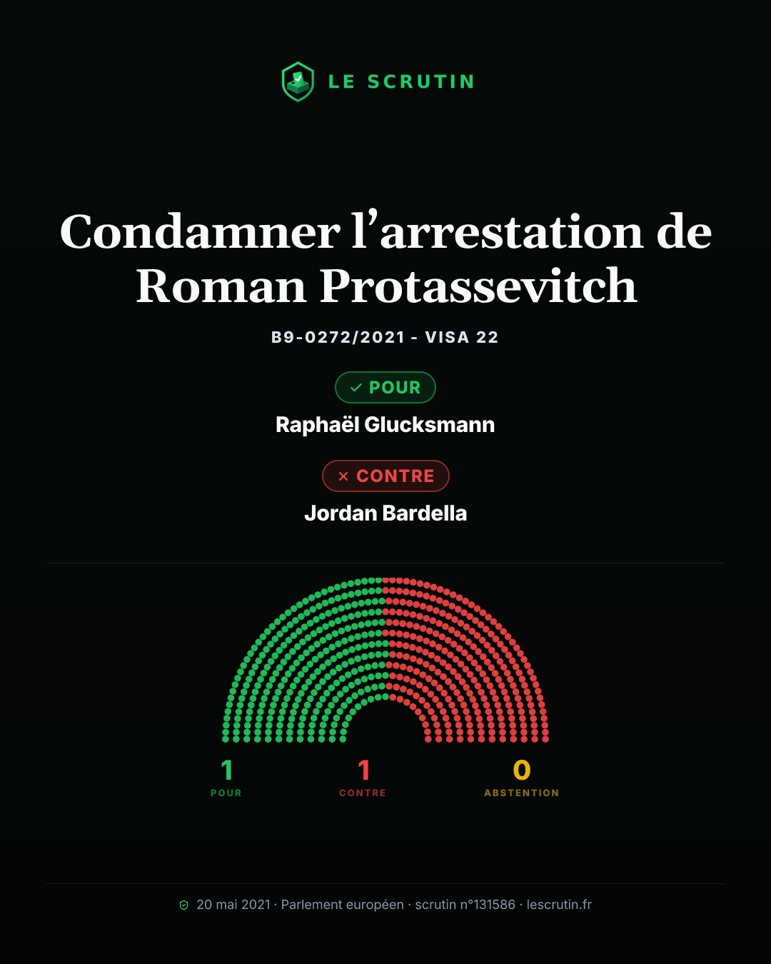 Visuel : Condamner l’arrestation de Roman Protassevitch