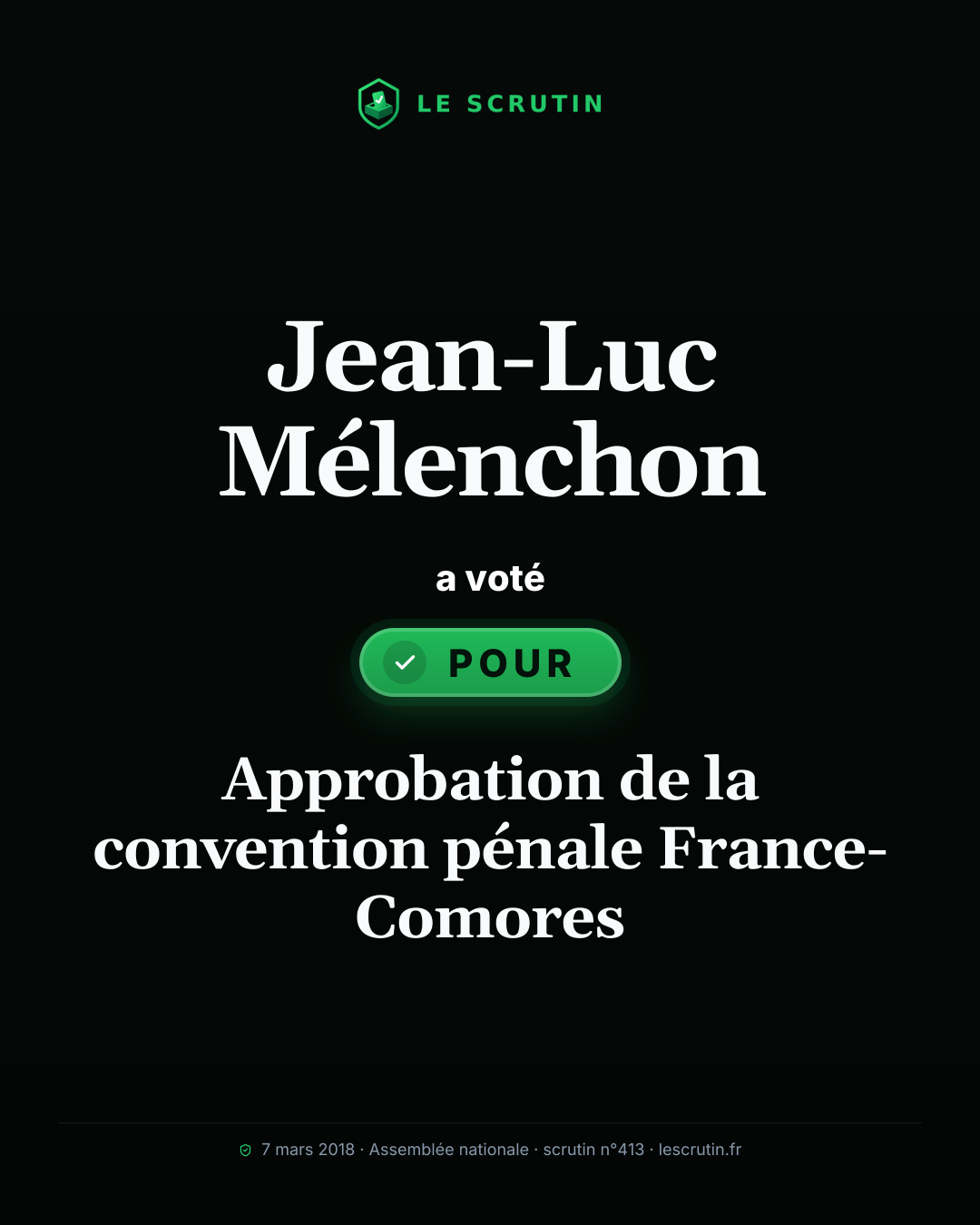 Visuel : Approbation de la convention pénale France-Comores