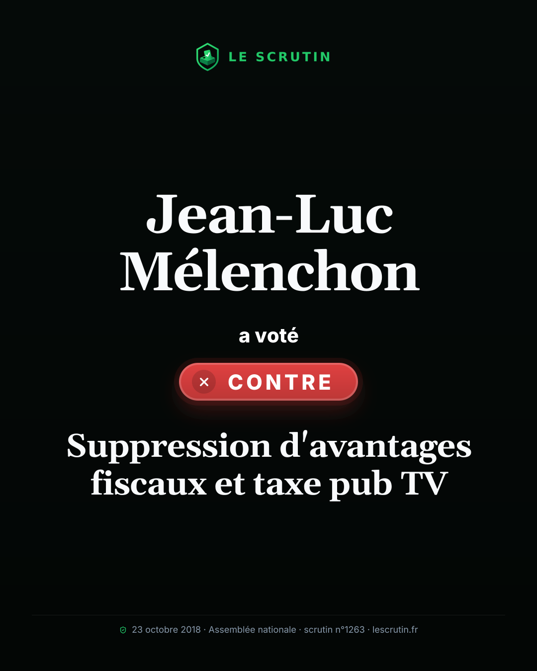 Visuel : Suppression d'avantages fiscaux et taxe pub TV