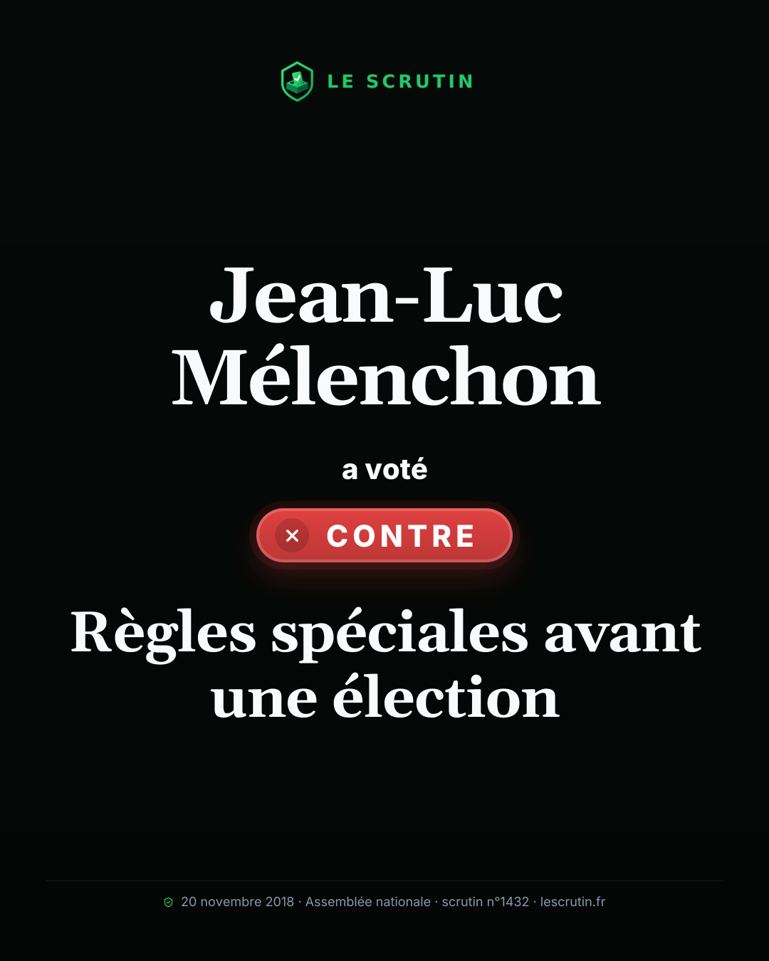 Visuel : Règles spéciales avant une élection