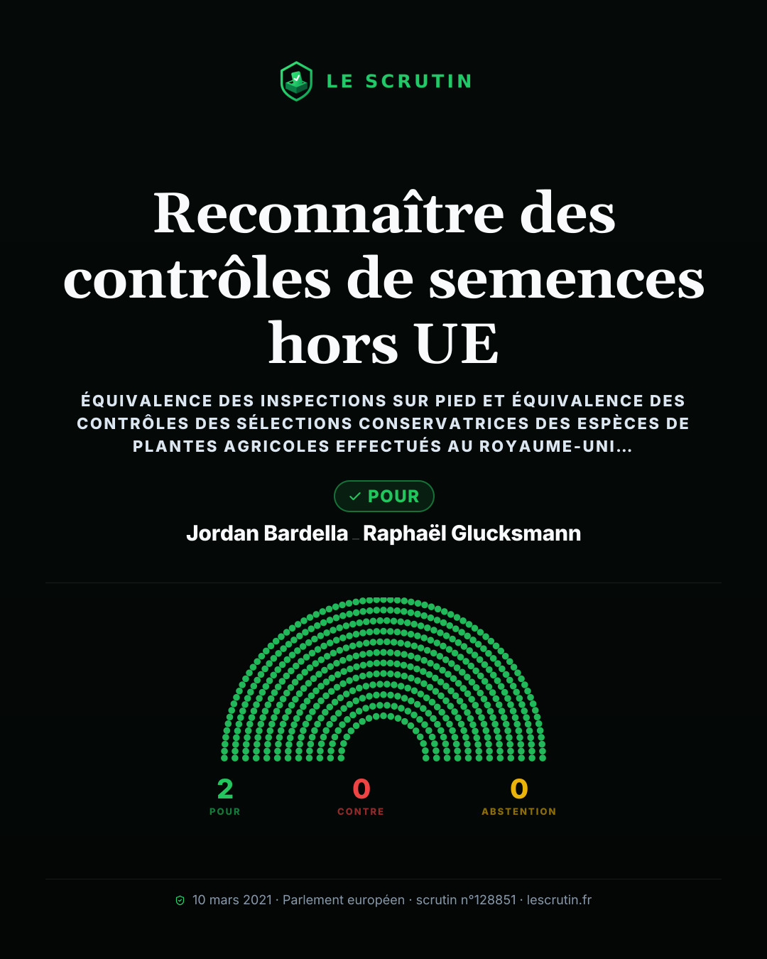Visuel : Reconnaître des contrôles de semences hors UE