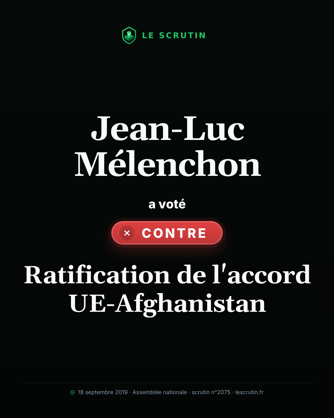 Visuel : Ratification de l'accord UE-Afghanistan
