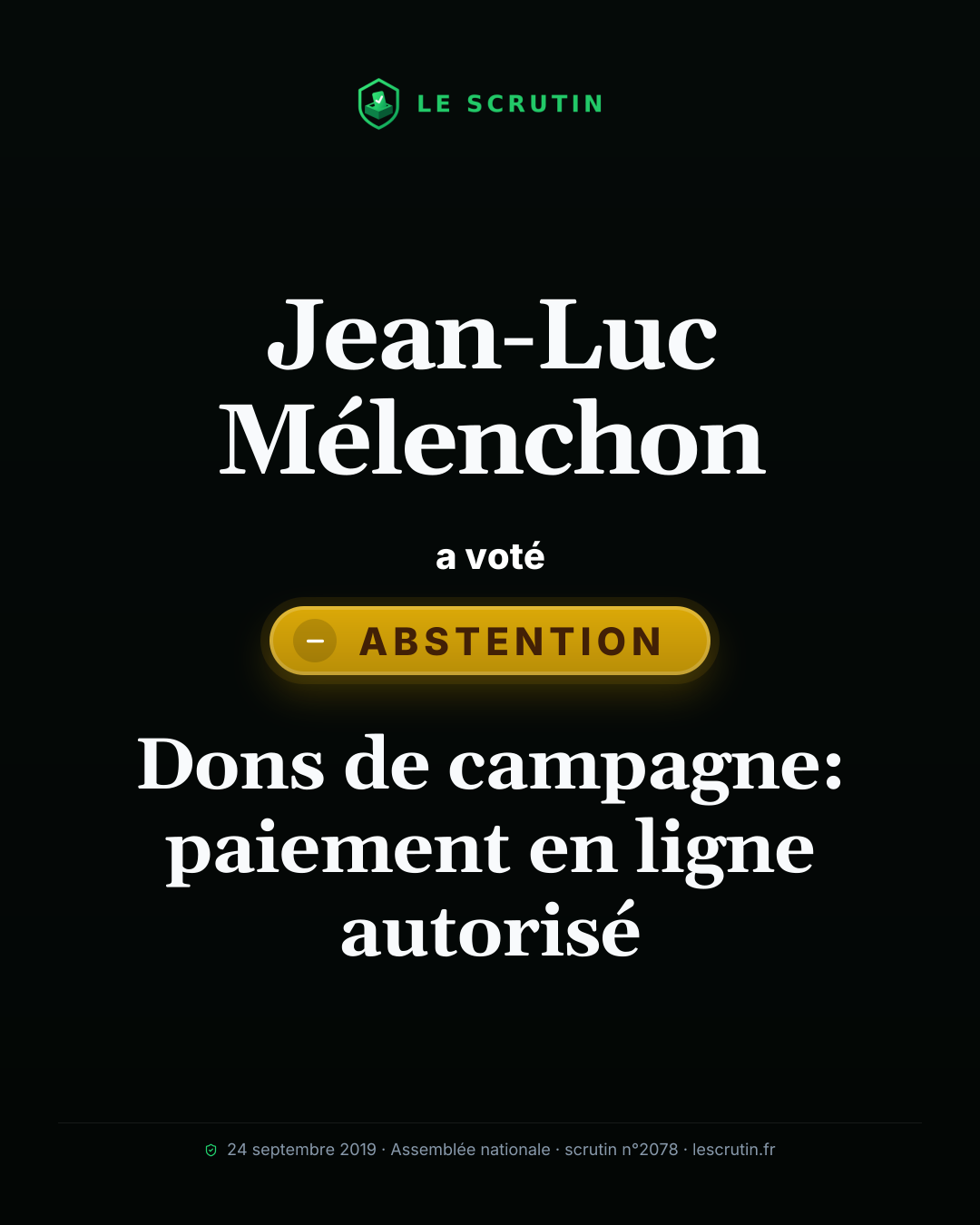 Visuel : Dons de campagne: paiement en ligne autorisé