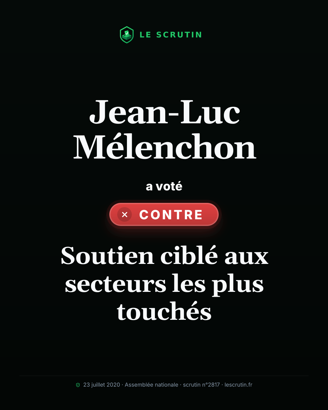 Visuel : Soutien ciblé aux secteurs les plus touchés