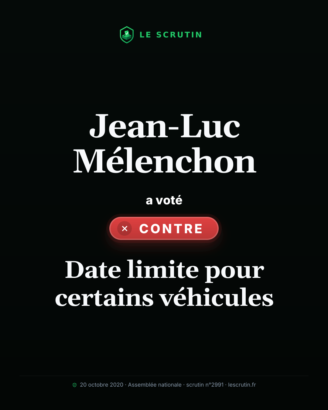 Visuel : Date limite pour certains véhicules