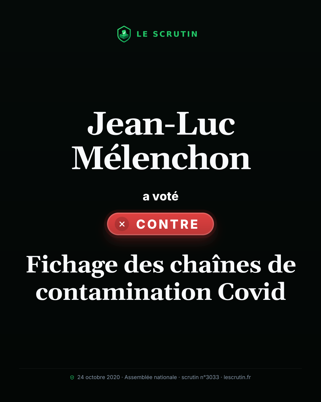 Visuel : Fichage des chaînes de contamination Covid