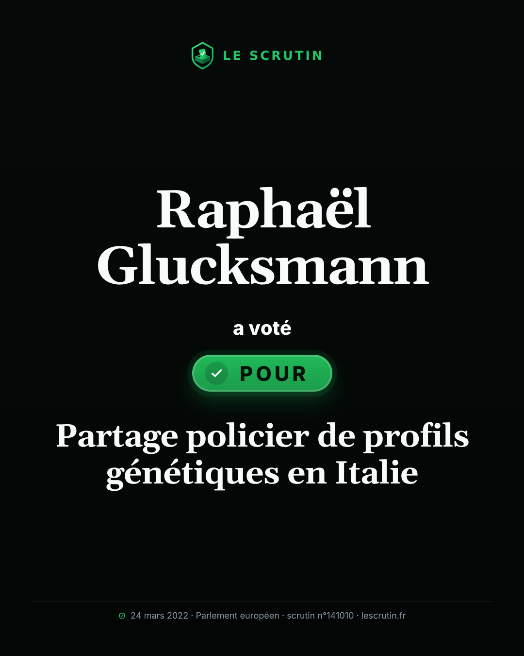 Visuel : Partage policier de profils génétiques en Italie