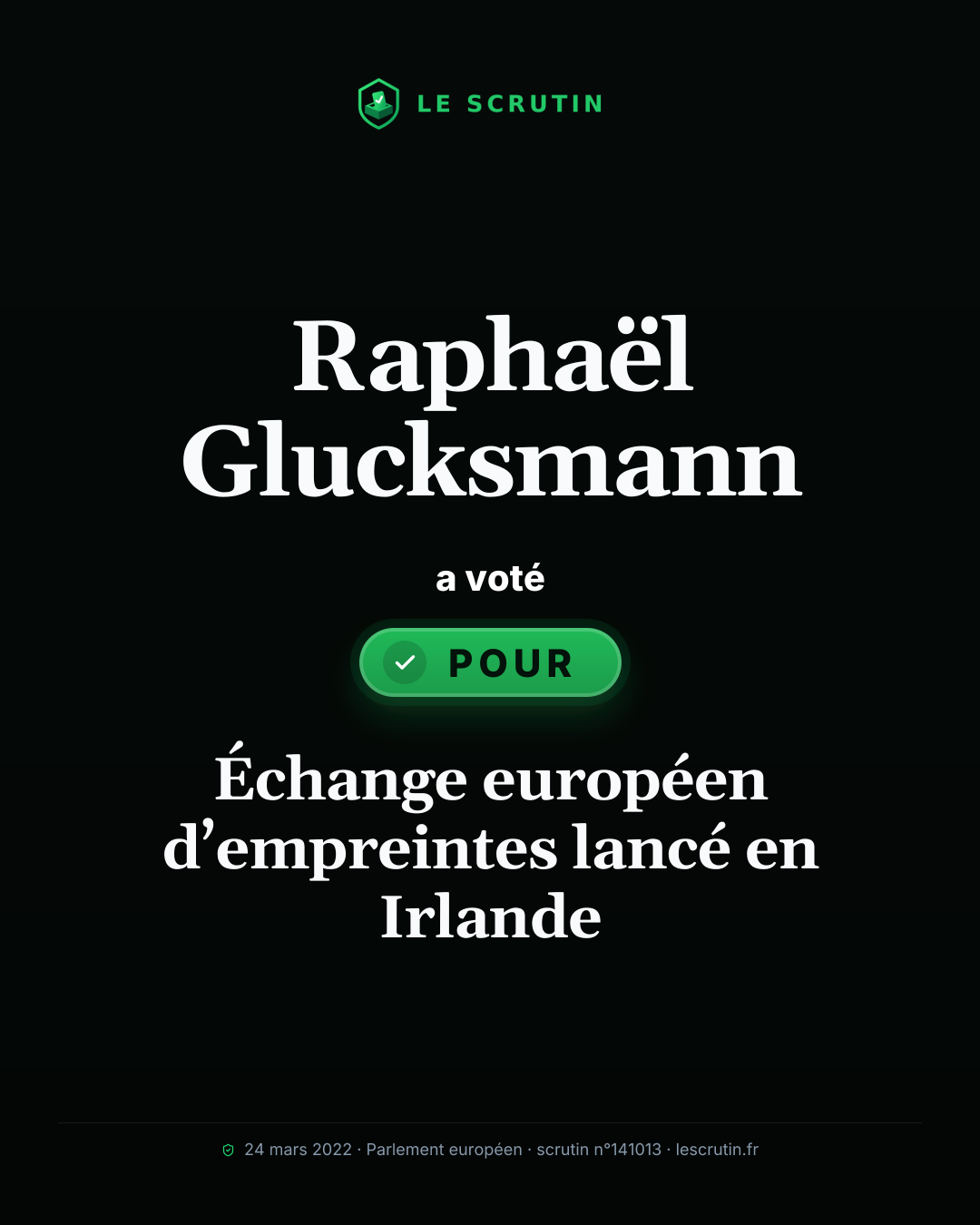 Visuel : Échange européen d’empreintes lancé en Irlande