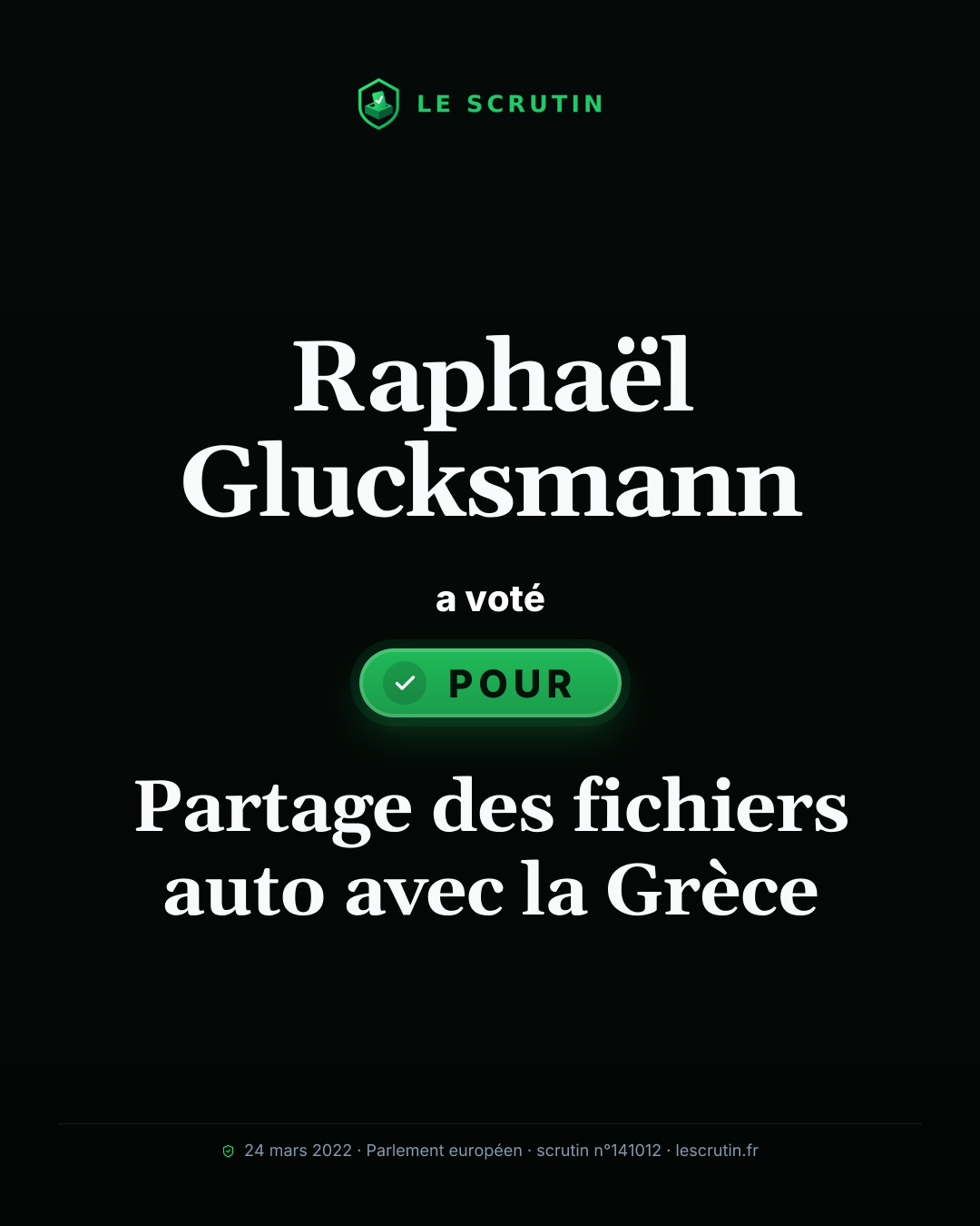 Visuel : Partage des fichiers auto avec la Grèce