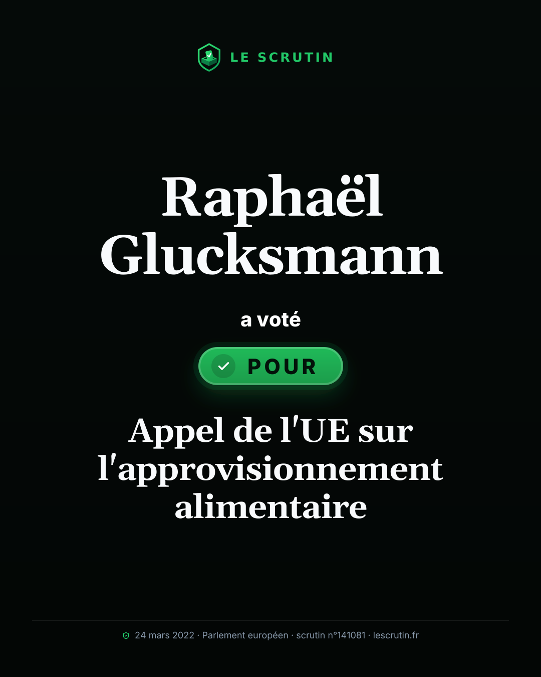 Visuel : Appel de l'UE sur l'approvisionnement alimentaire