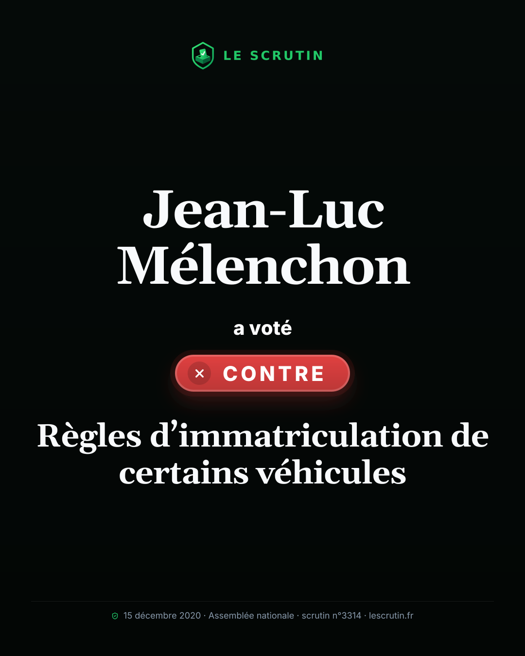 Visuel : Règles d’immatriculation de certains véhicules
