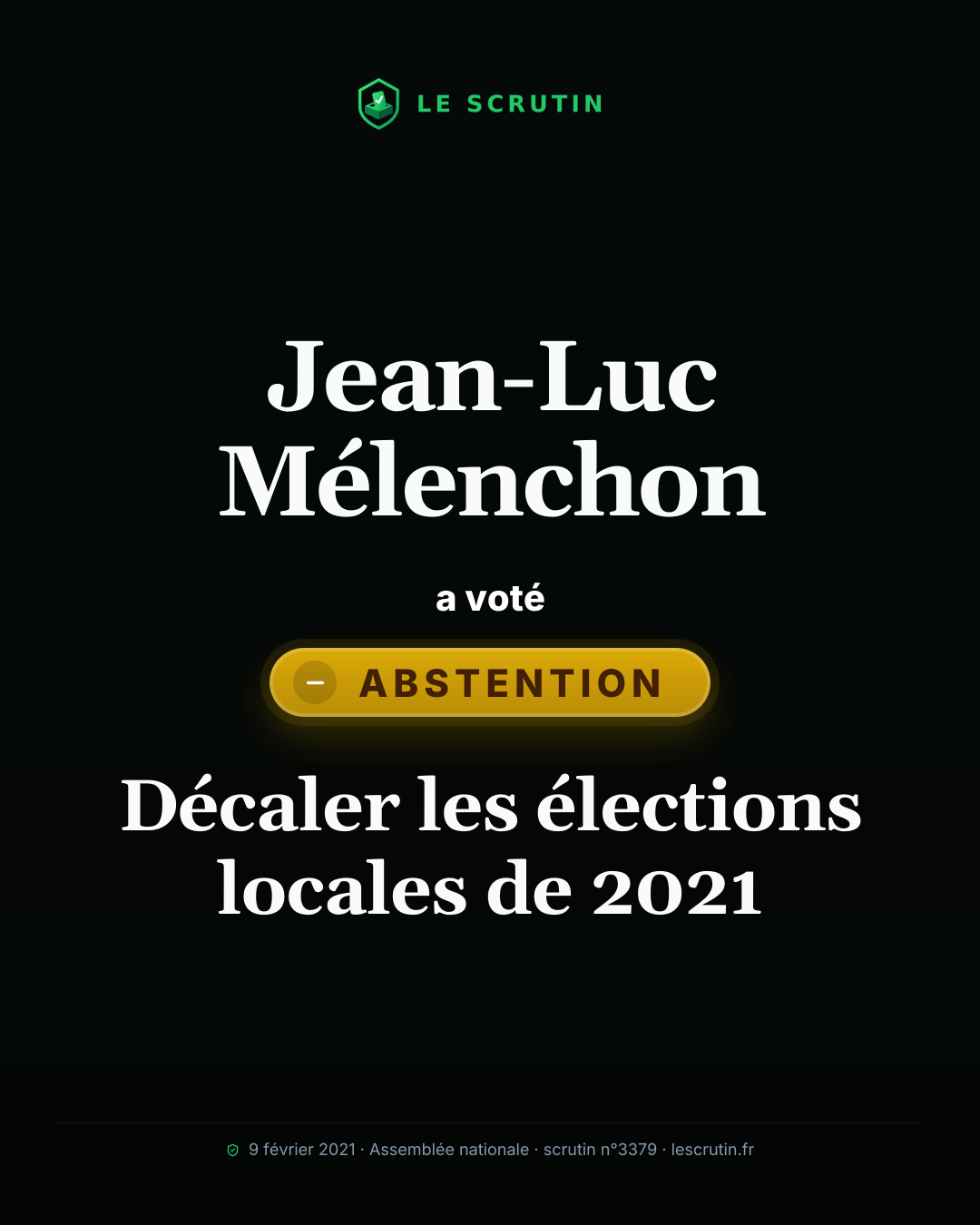 Visuel : Décaler les élections locales de 2021