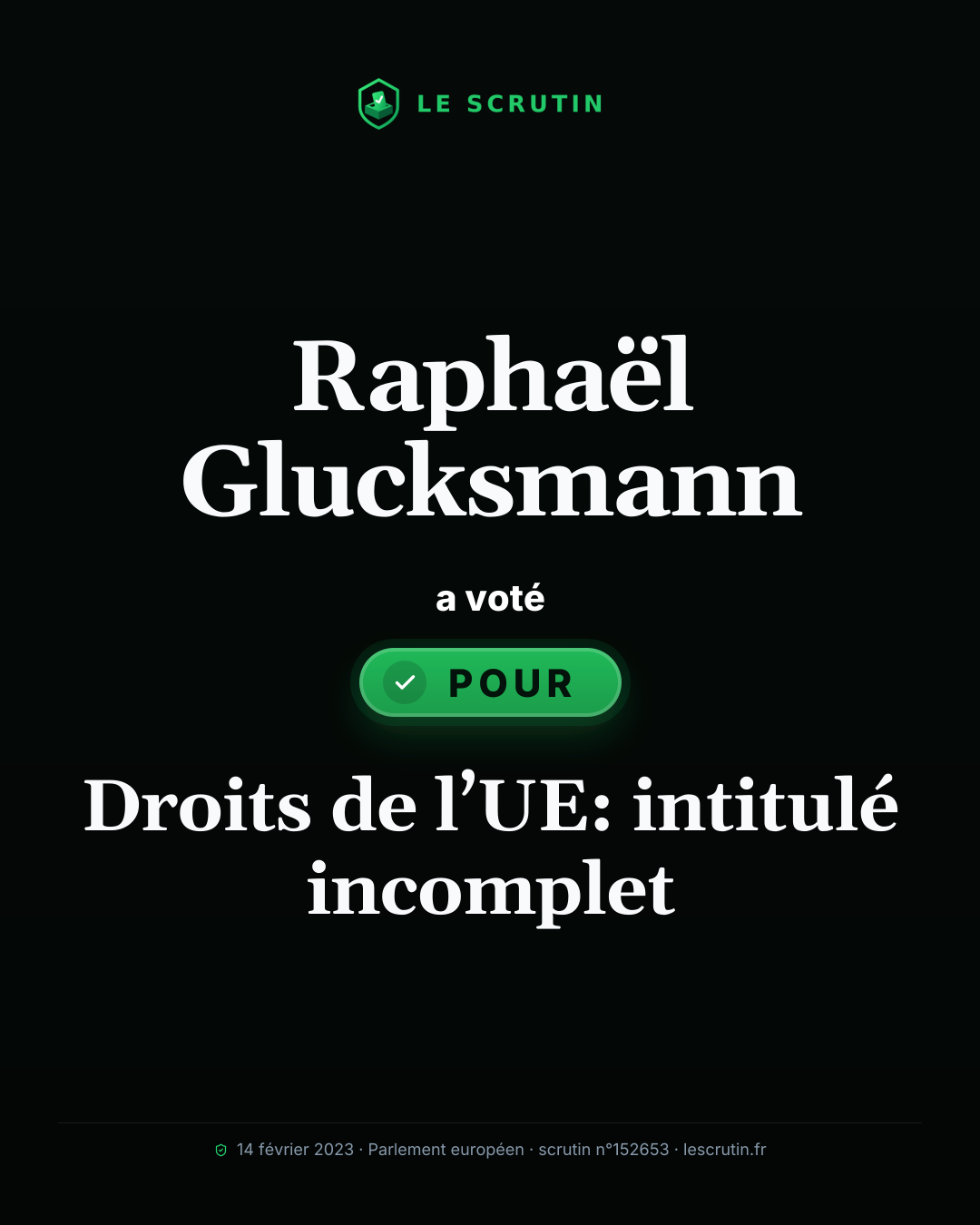 Visuel : Droits de l’UE: intitulé incomplet