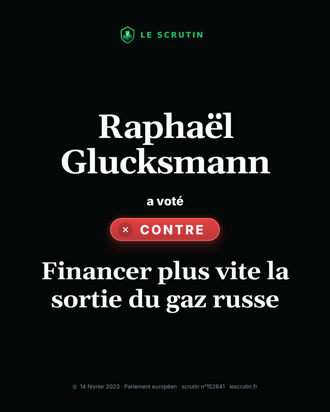 Visuel : Financer plus vite la sortie du gaz russe