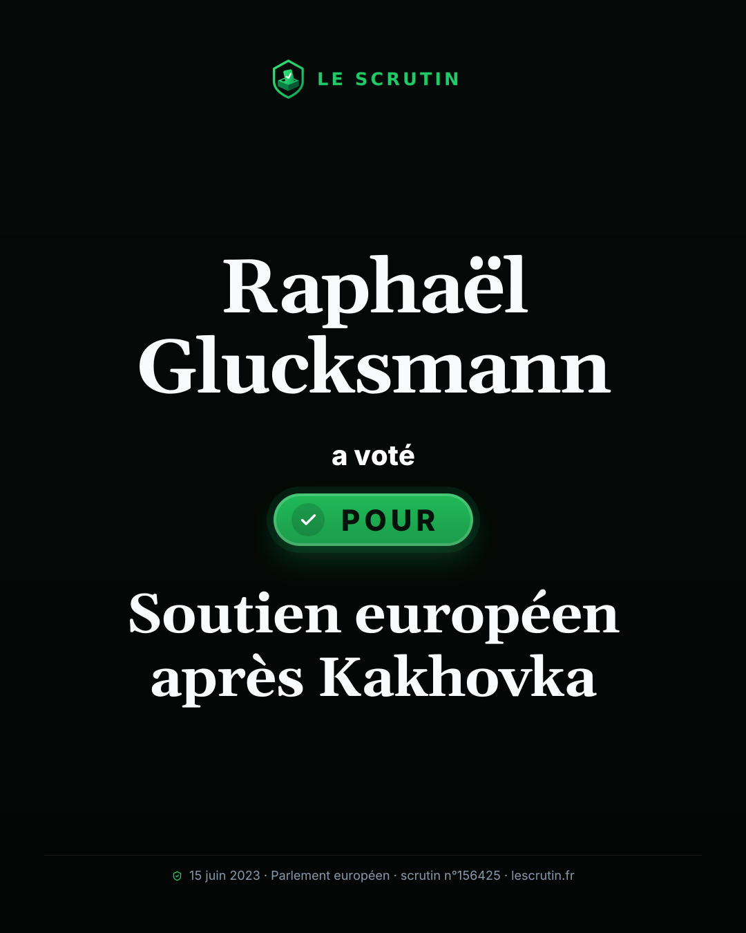 Visuel : Soutien européen après Kakhovka