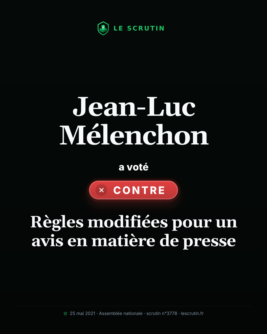 Visuel : Règles modifiées pour un avis en matière de presse