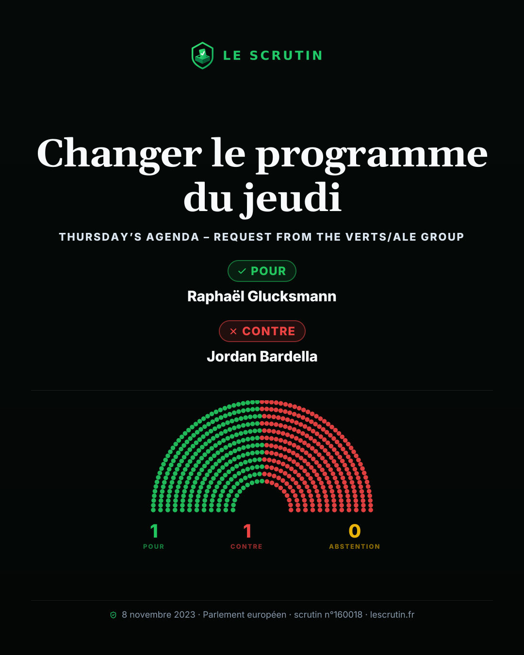 Visuel : Changer le programme du jeudi