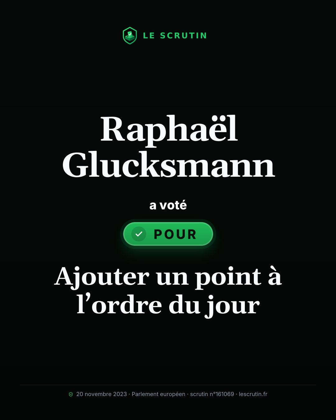 Visuel : Ajouter un point à l’ordre du jour