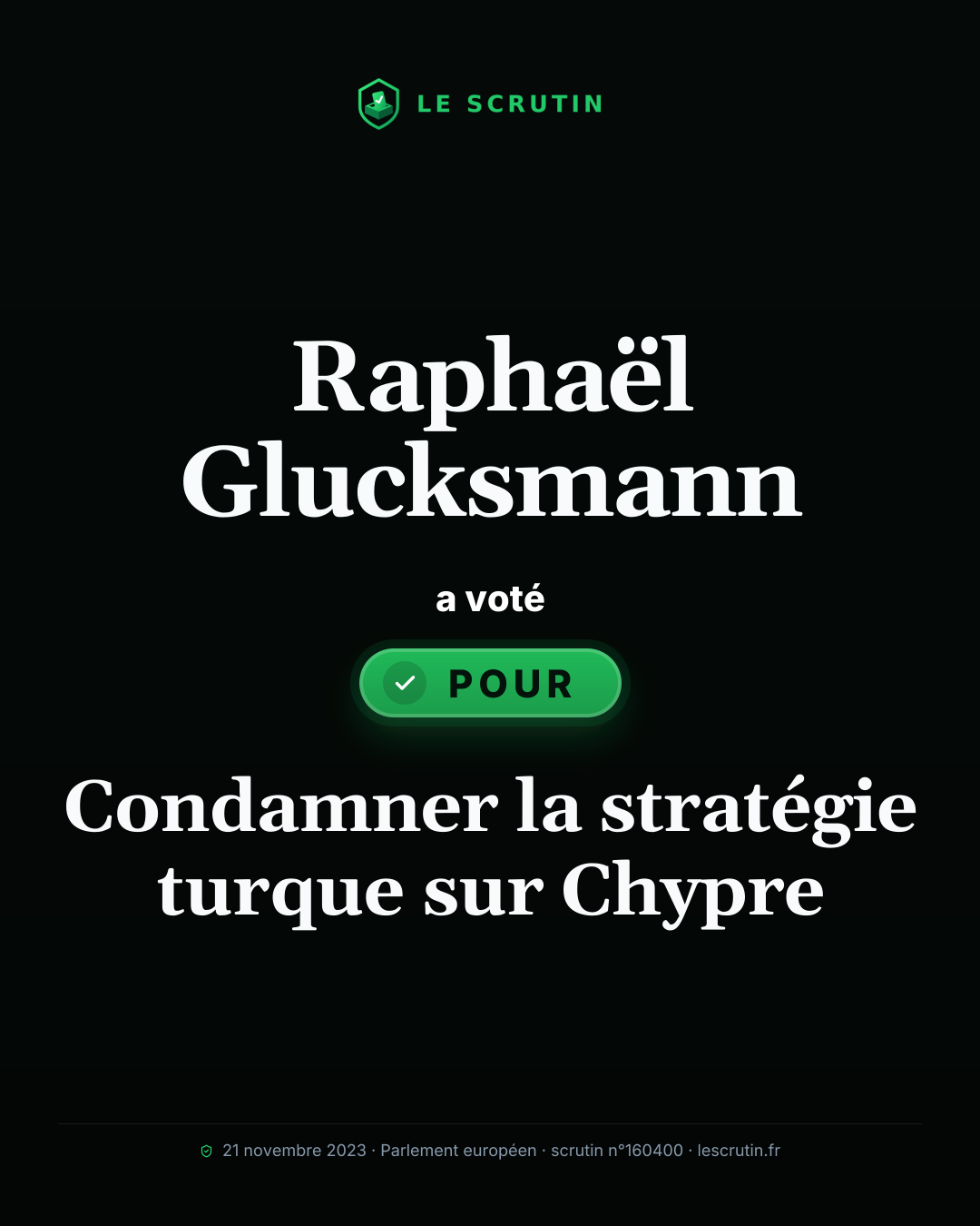 Visuel : Condamner la stratégie turque sur Chypre