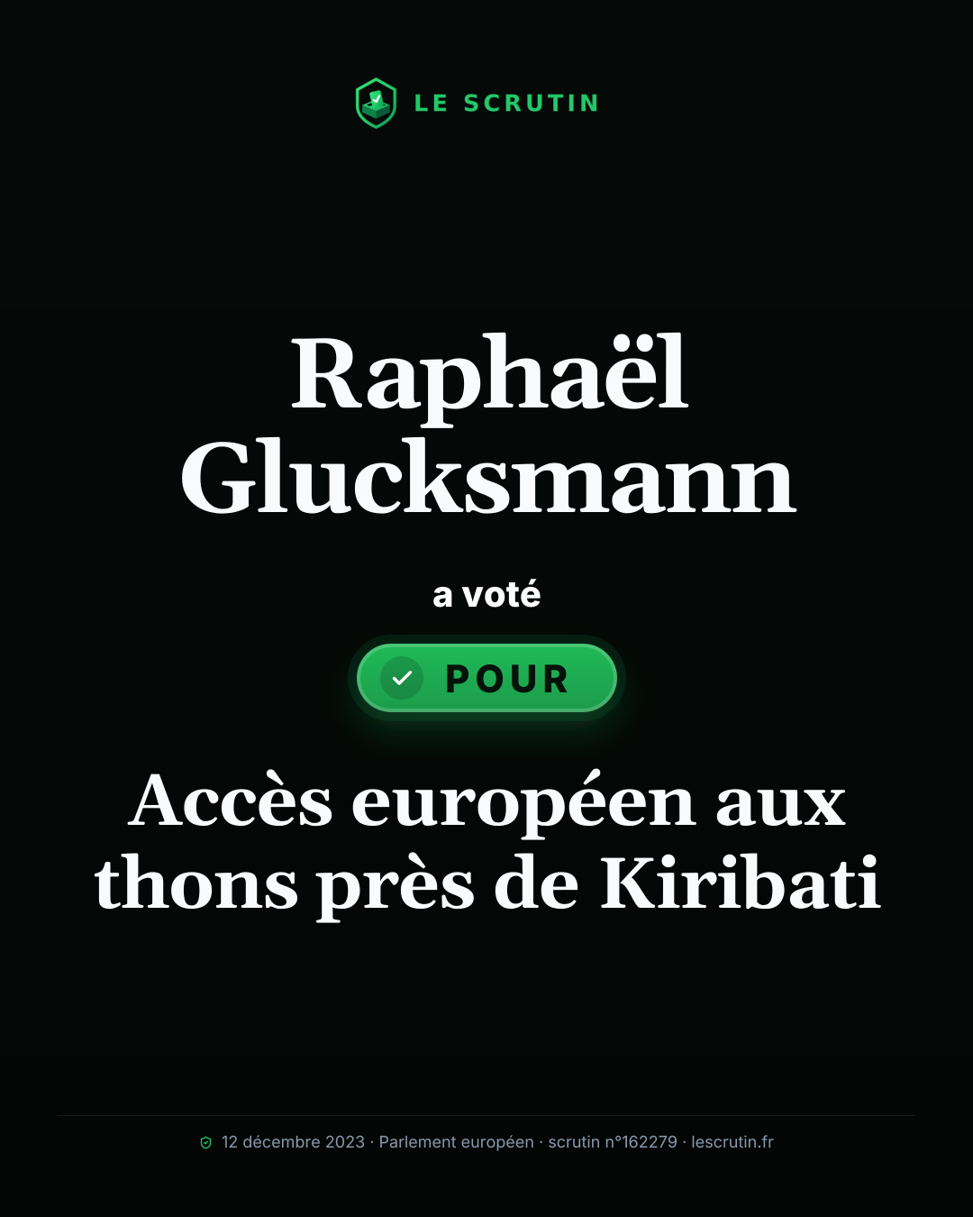 Visuel : Accès européen aux thons près de Kiribati