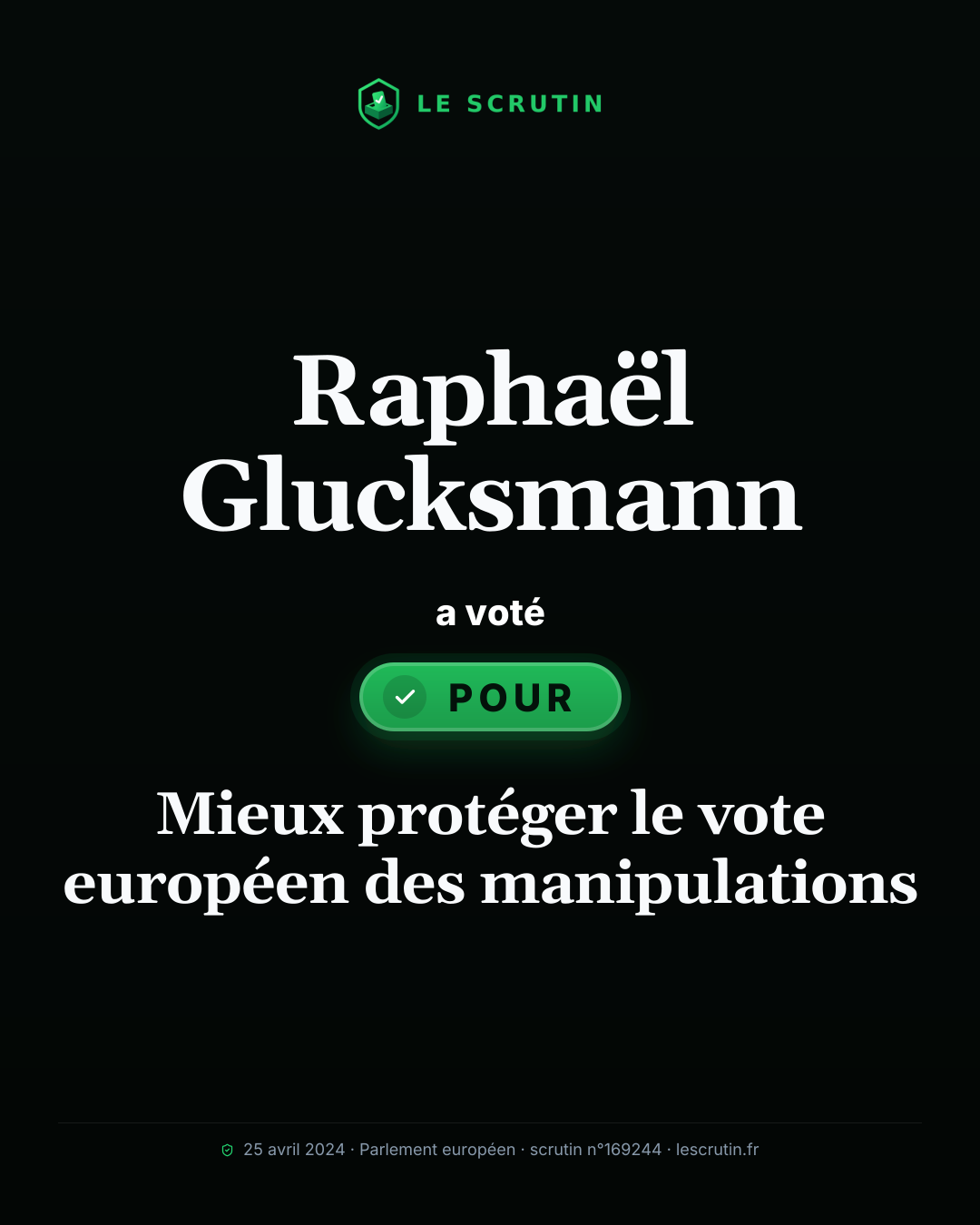 Visuel : Mieux protéger le vote européen des manipulations
