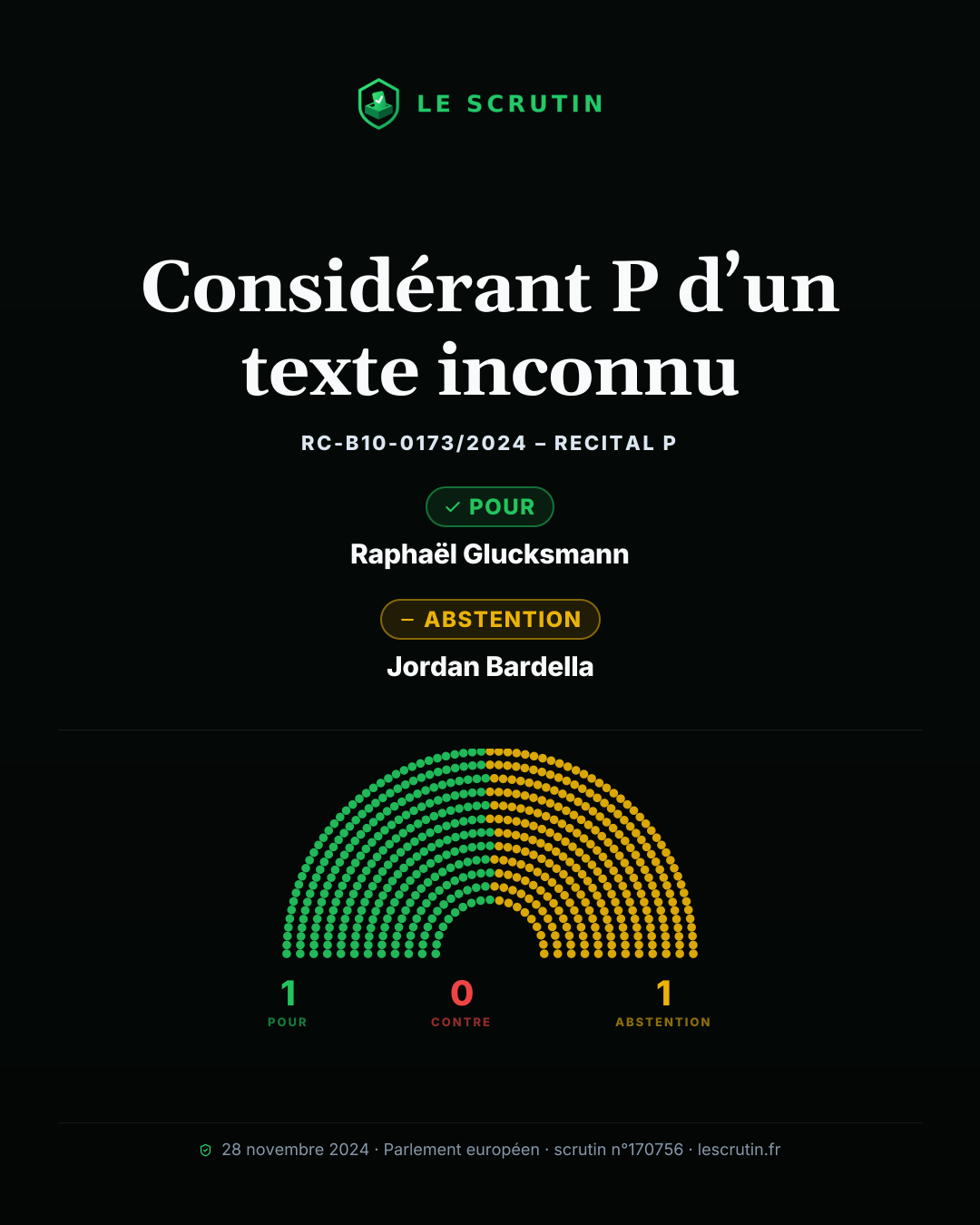 Visuel : Considérant P d’un texte inconnu