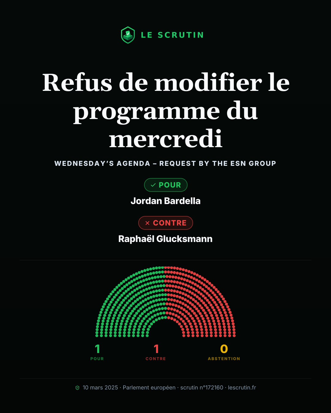 Visuel : Refus de modifier le programme du mercredi