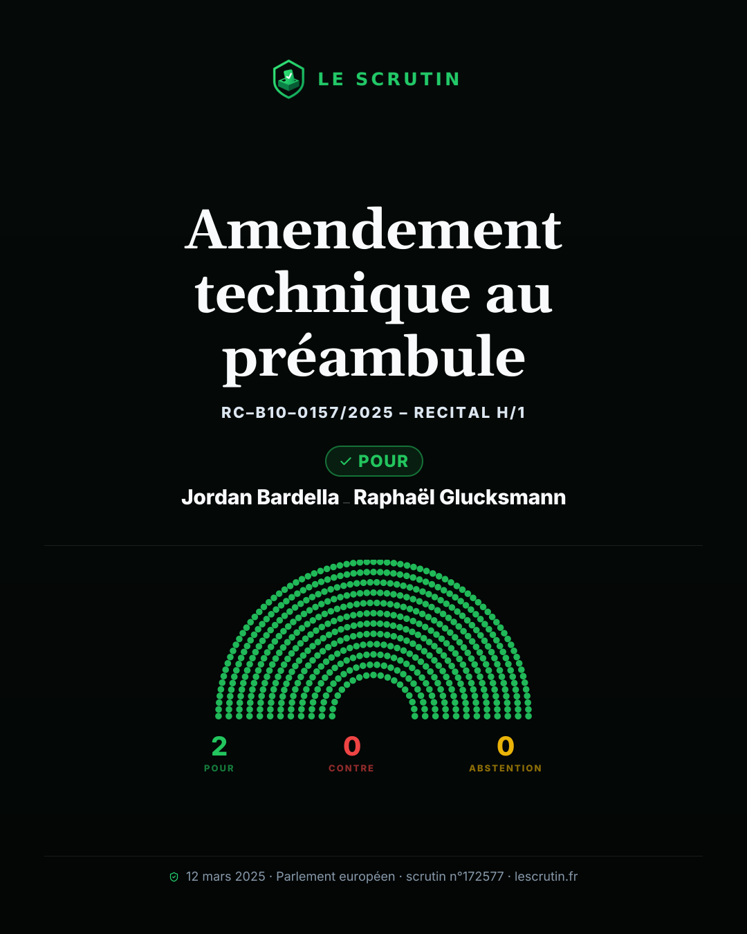 Visuel : Amendement technique au préambule