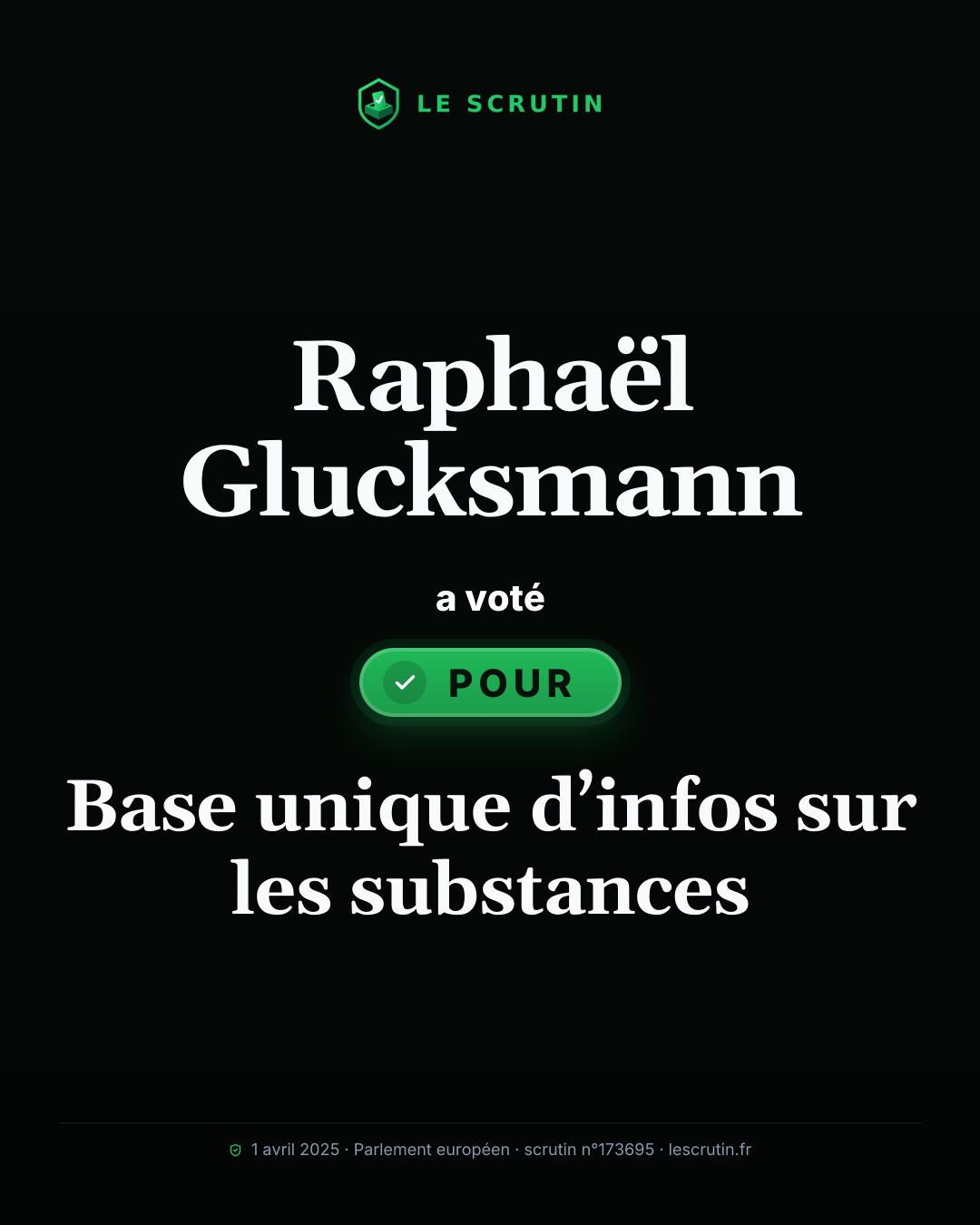 Visuel : Base unique d’infos sur les substances