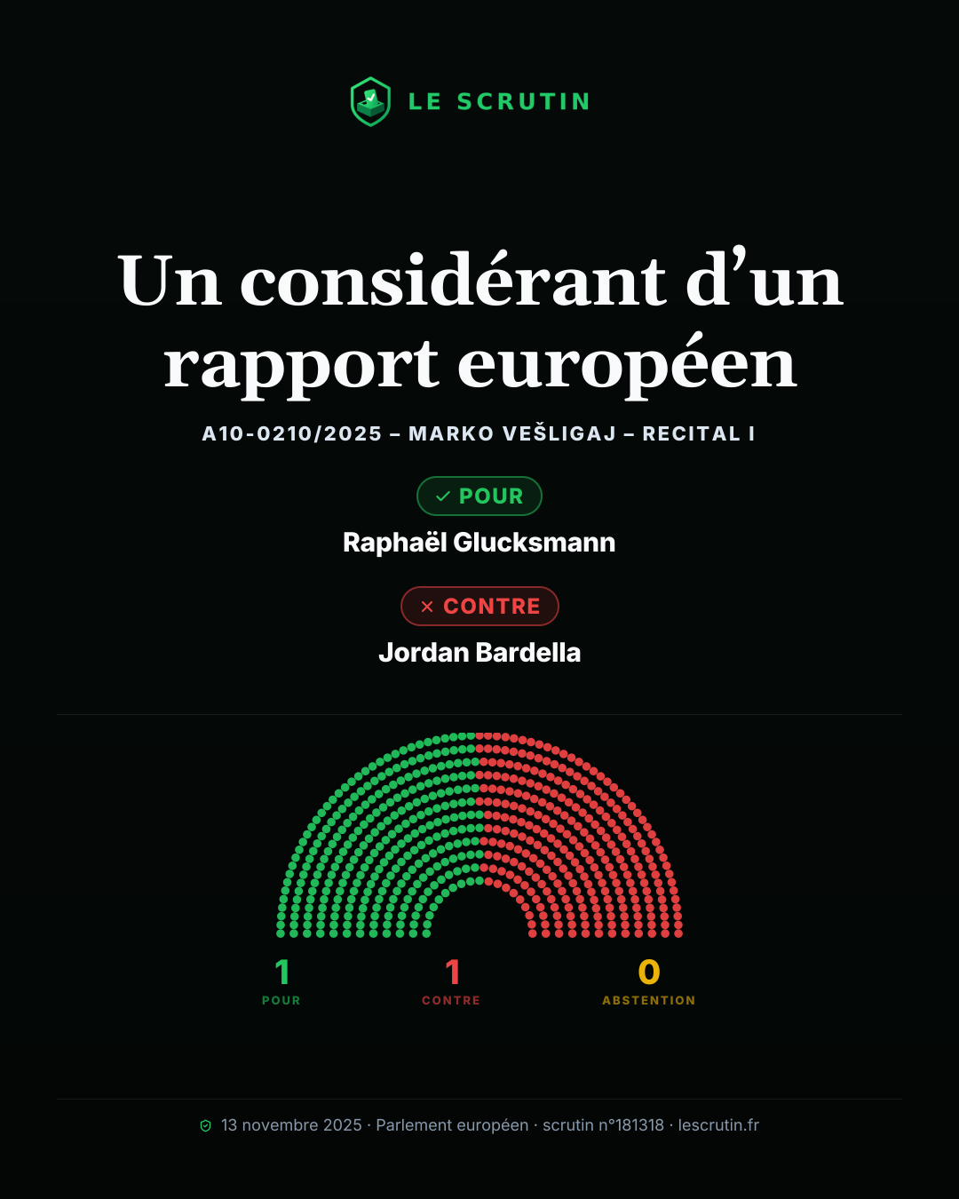 Visuel : Un considérant d’un rapport européen