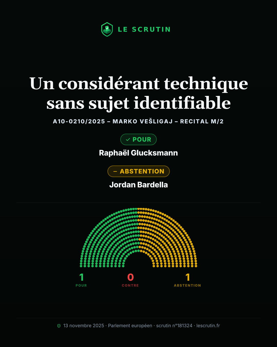 Visuel : Un considérant technique sans sujet identifiable
