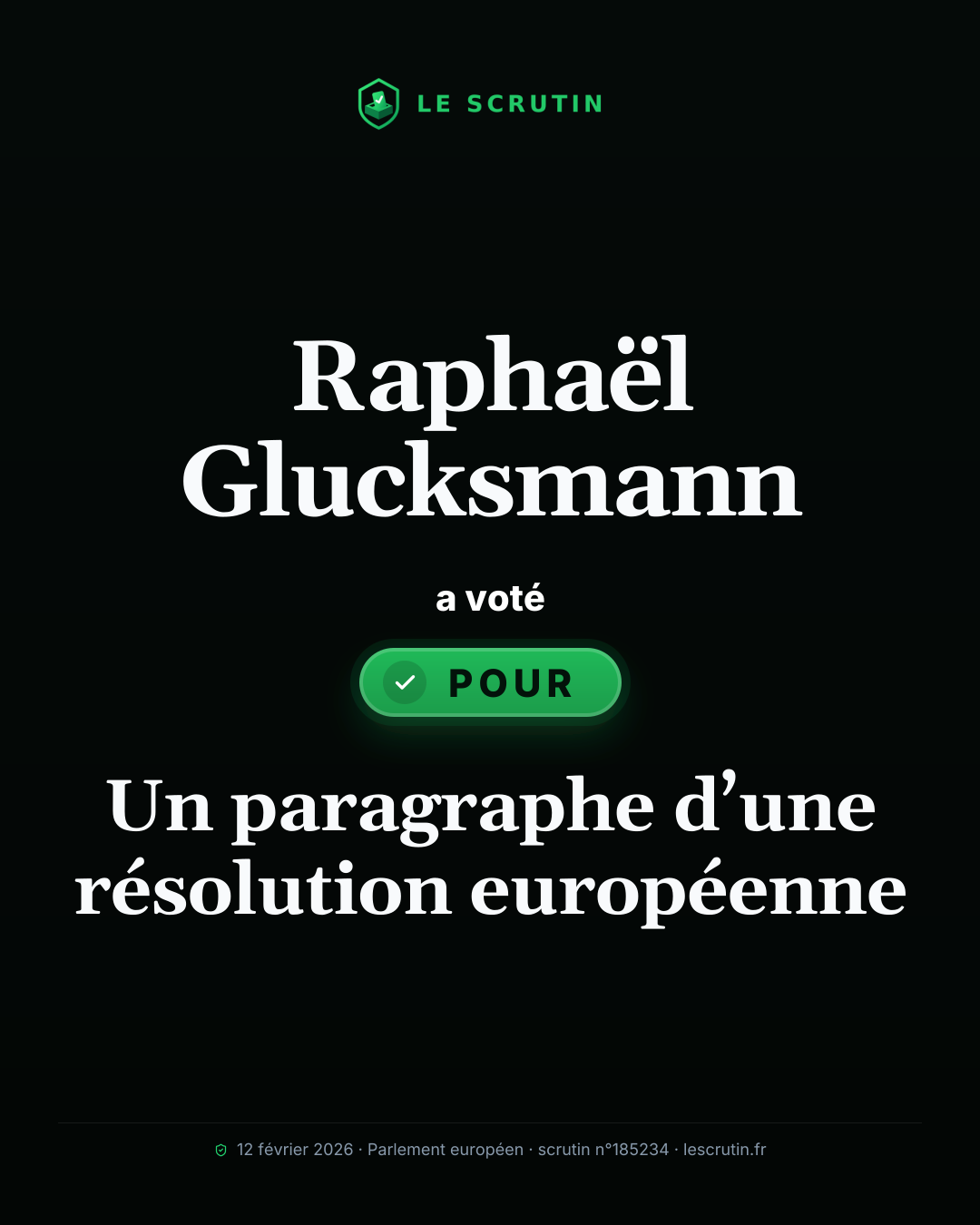 Visuel : Un paragraphe d’une résolution européenne