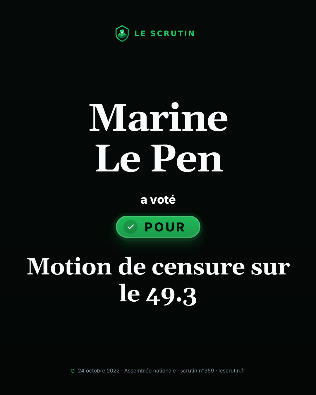 Visuel : Motion de censure sur le 49.3