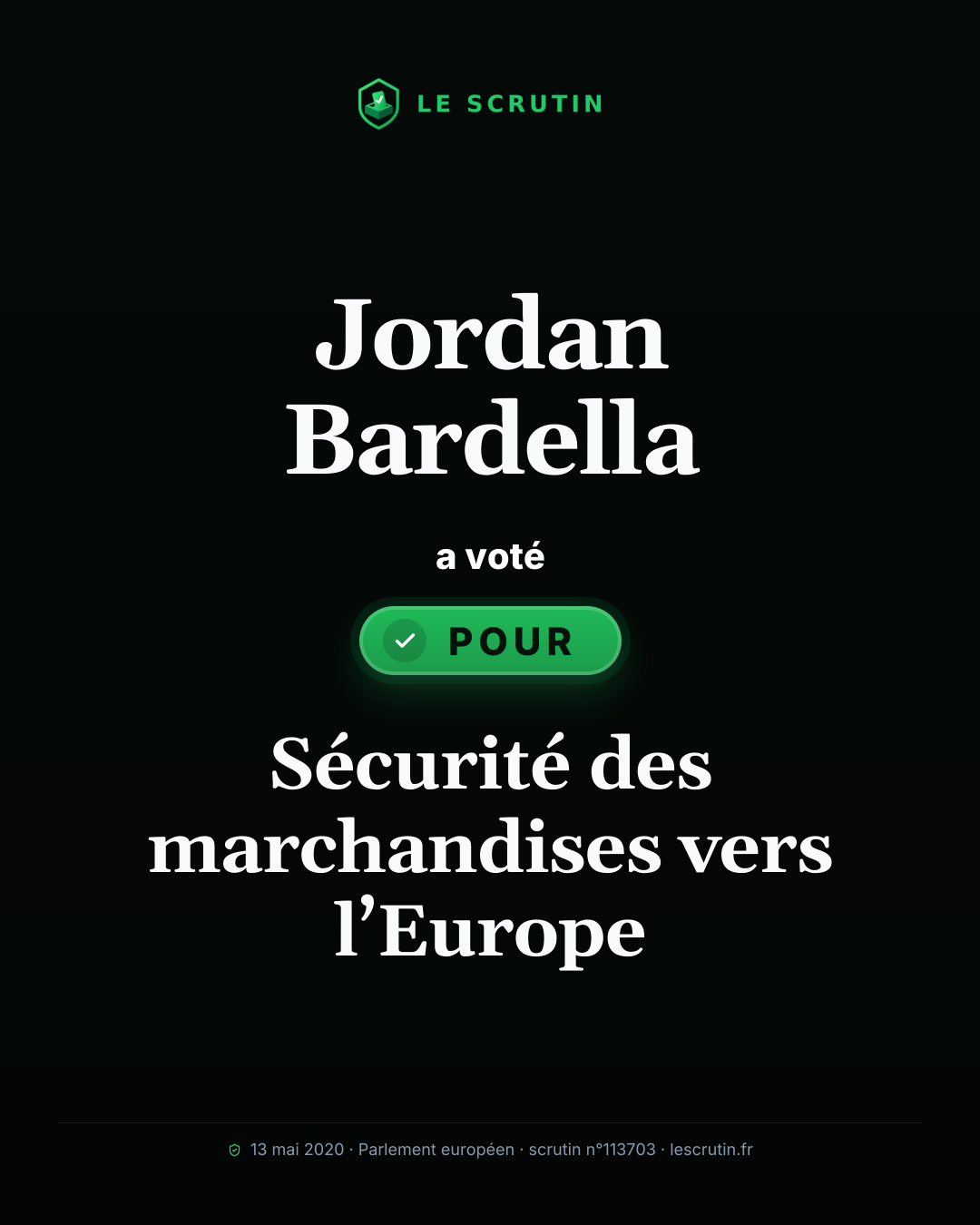 Visuel : Sécurité des marchandises vers l’Europe