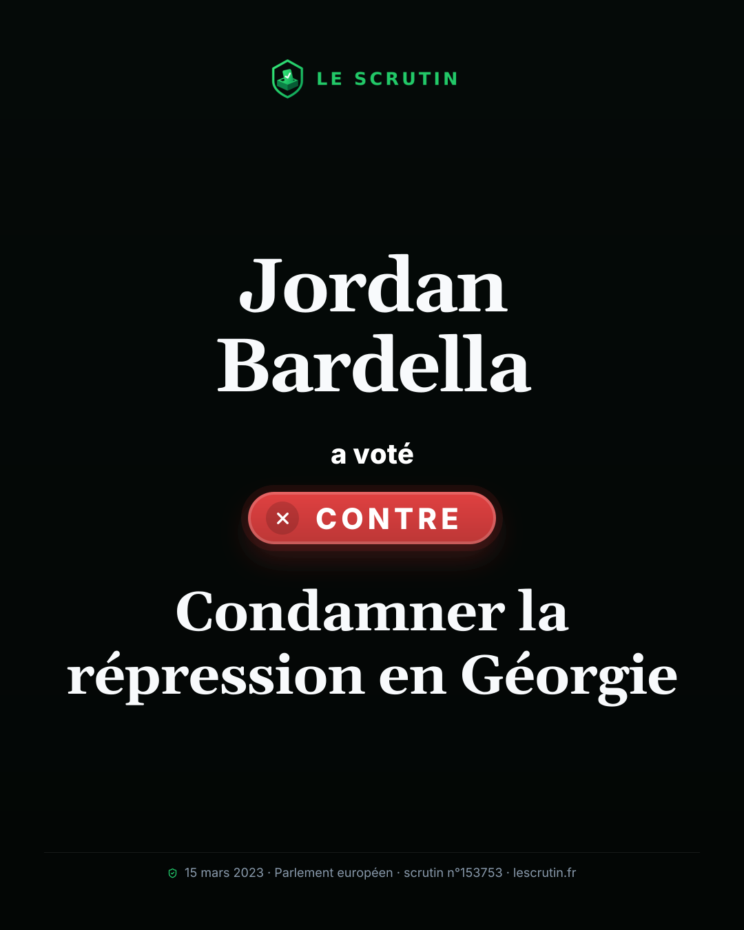 Visuel : Condamner la répression en Géorgie