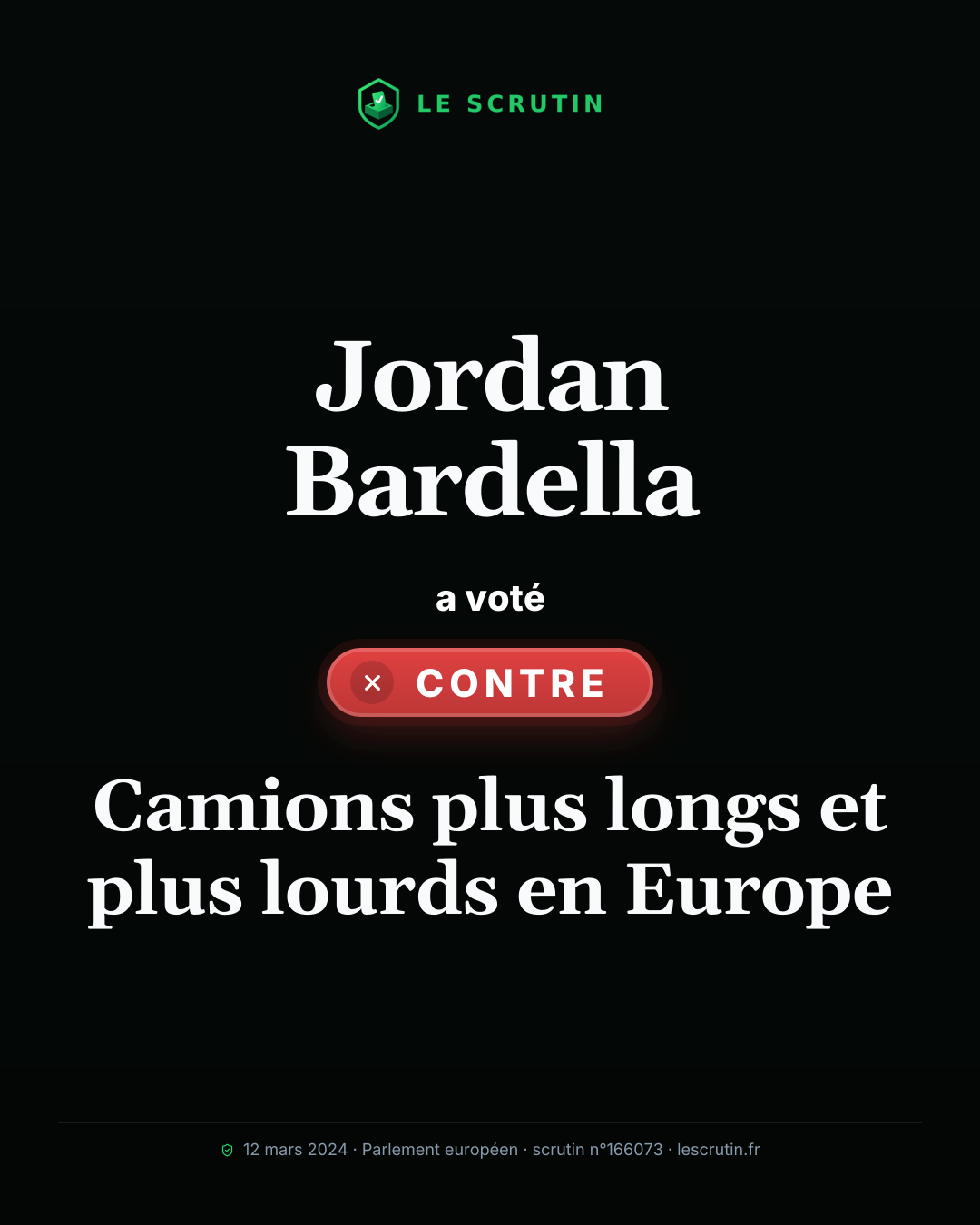 Visuel : Camions plus longs et plus lourds en Europe