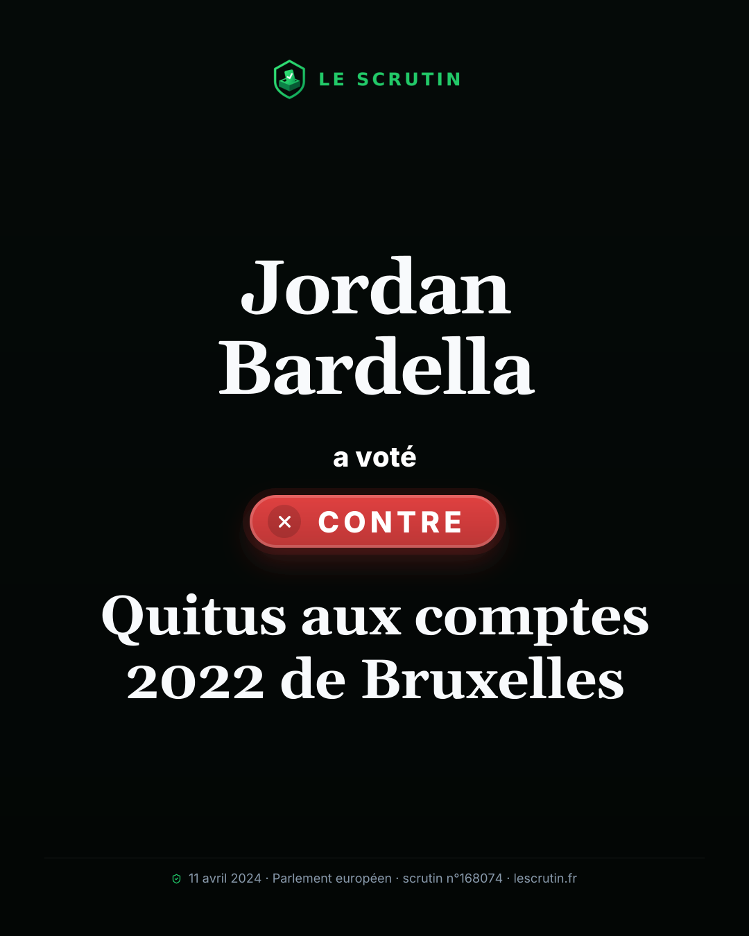 Visuel : Quitus aux comptes 2022 de Bruxelles