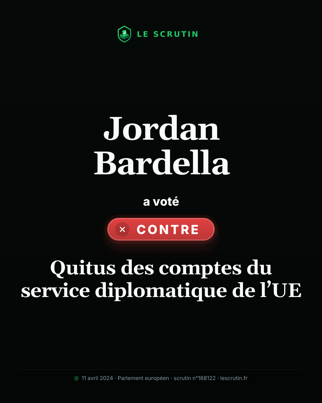 Visuel : Quitus des comptes du service diplomatique de l’UE