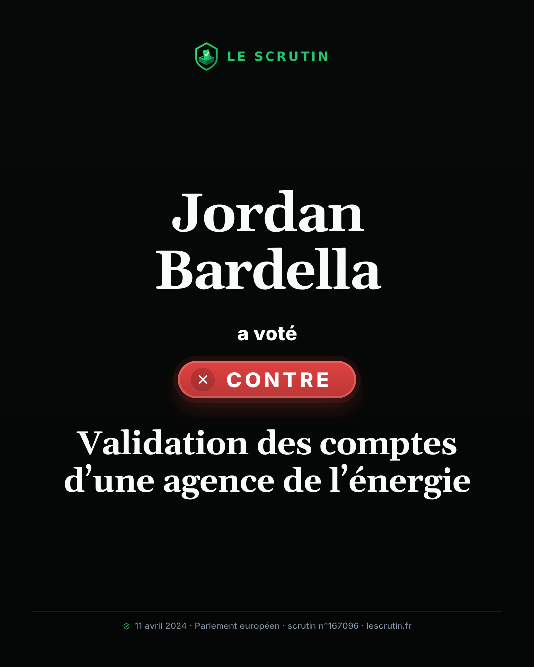 Visuel : Validation des comptes d’une agence de l’énergie
