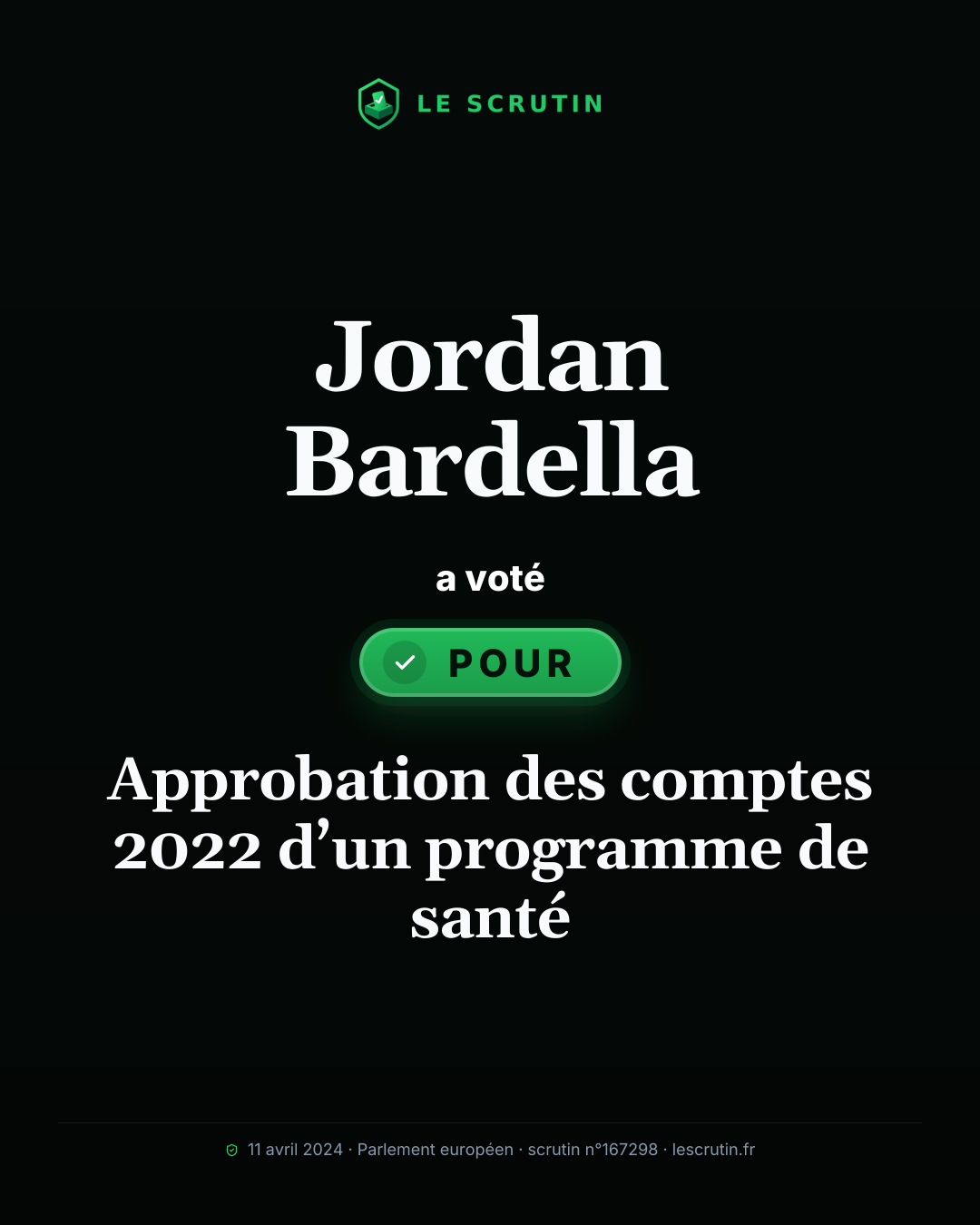 Visuel : Approbation des comptes 2022 d’un programme de santé