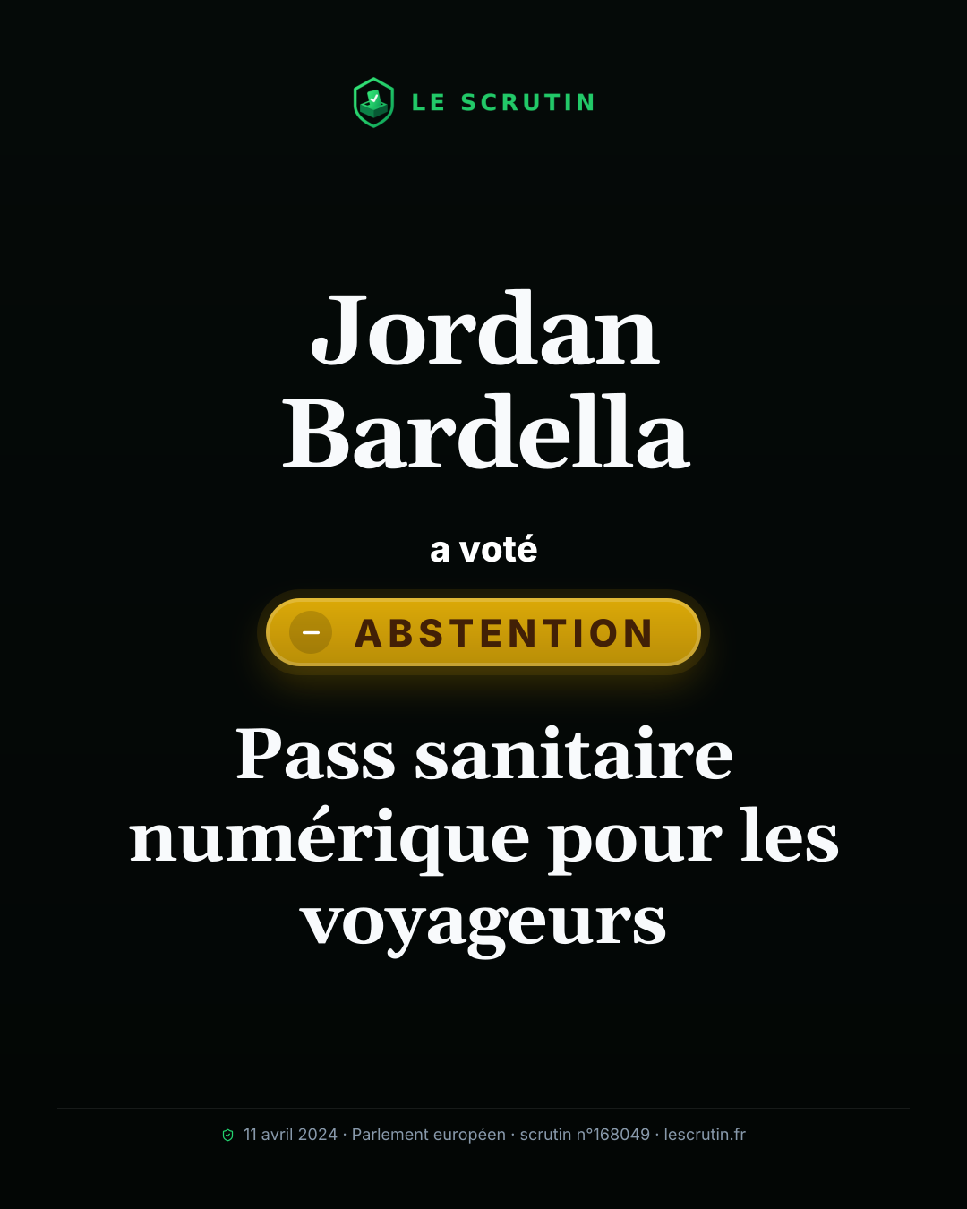 Visuel : Pass sanitaire numérique pour les voyageurs