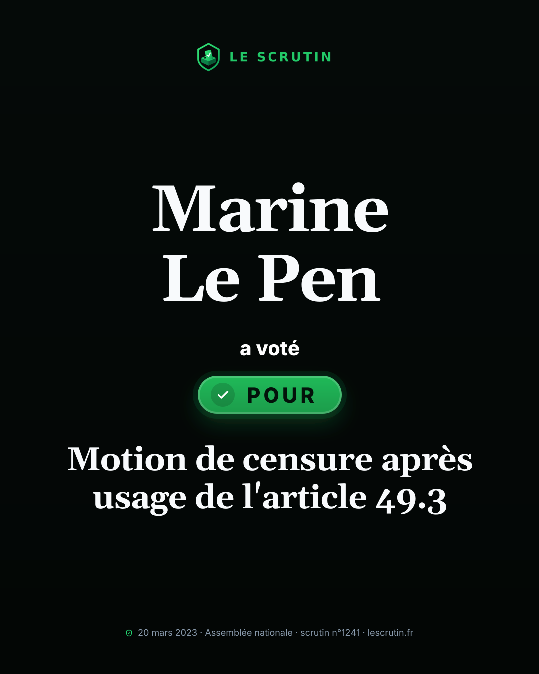 Visuel : Motion de censure après usage de l'article 49.3
