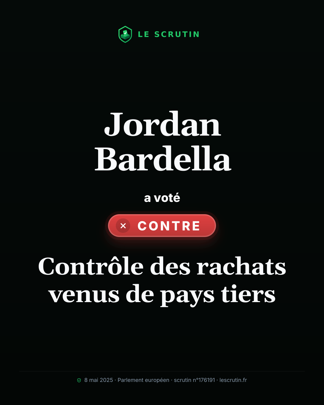 Visuel : Contrôle des rachats venus de pays tiers