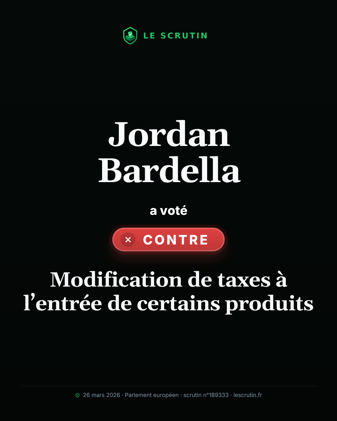 Visuel : Modification de taxes à l’entrée de certains produits