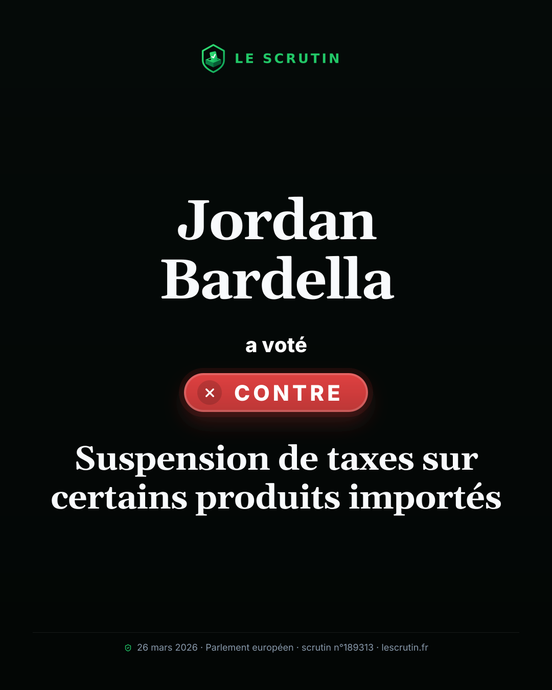 Visuel : Suspension de taxes sur certains produits importés