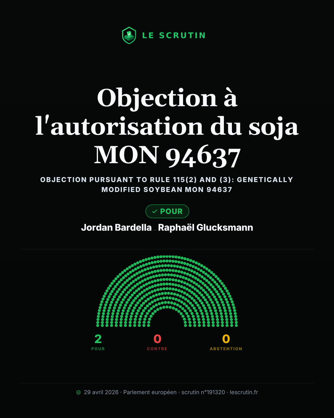 Visuel : Refuser l’importation d’un soja modifié